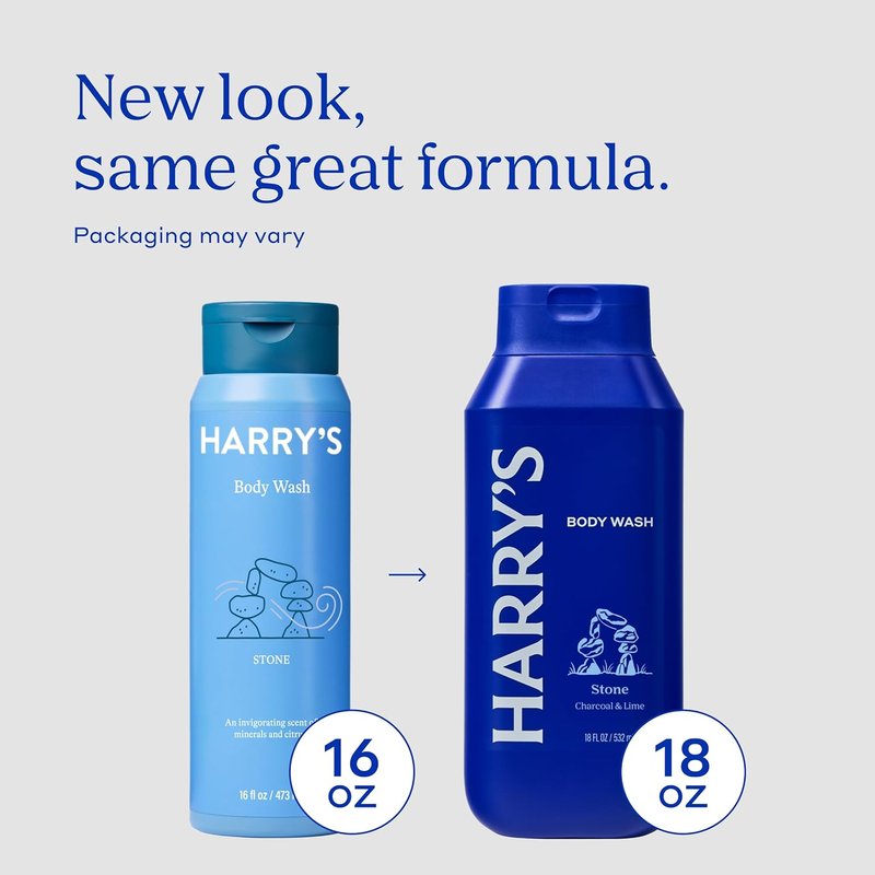 Harry's Men's Body Wash - Stone Scent | Paraben-Free, Sulfate-Free Shower Gel - 18 fl oz (3 Pack)