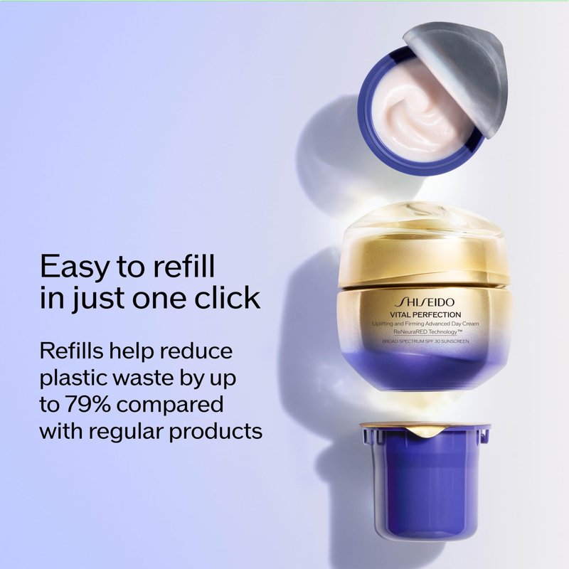 Shiseido Vital Perfection Uplifting and Firming Advanced Day Cream SPF 30 - Multi-Benefit Lifting and Firming Face Moisturizer - 50 mL