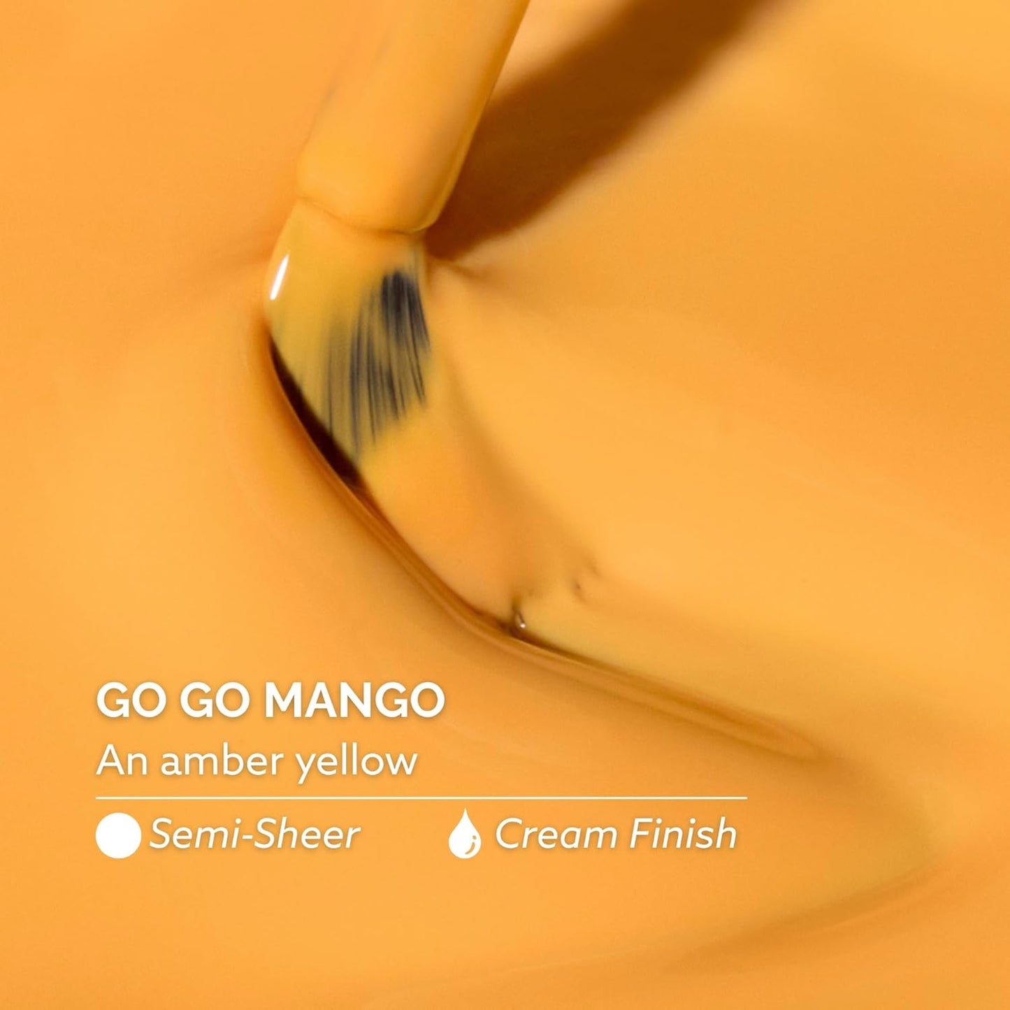 Dazzle Dry Nail Lacquer - Go Go Mango Amber Yellow Semi-Sheer Cream | 0.5 Fl Oz