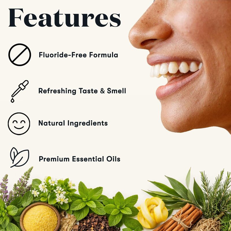Young Living Thieves Fresh Essence Plus Mouthwash | 8 fl oz | Alcohol-Free and Fluoride-Free | Enhanced with Essential Oils | Peppermint, Rosemary, Lemon, & Cinnamon Oils