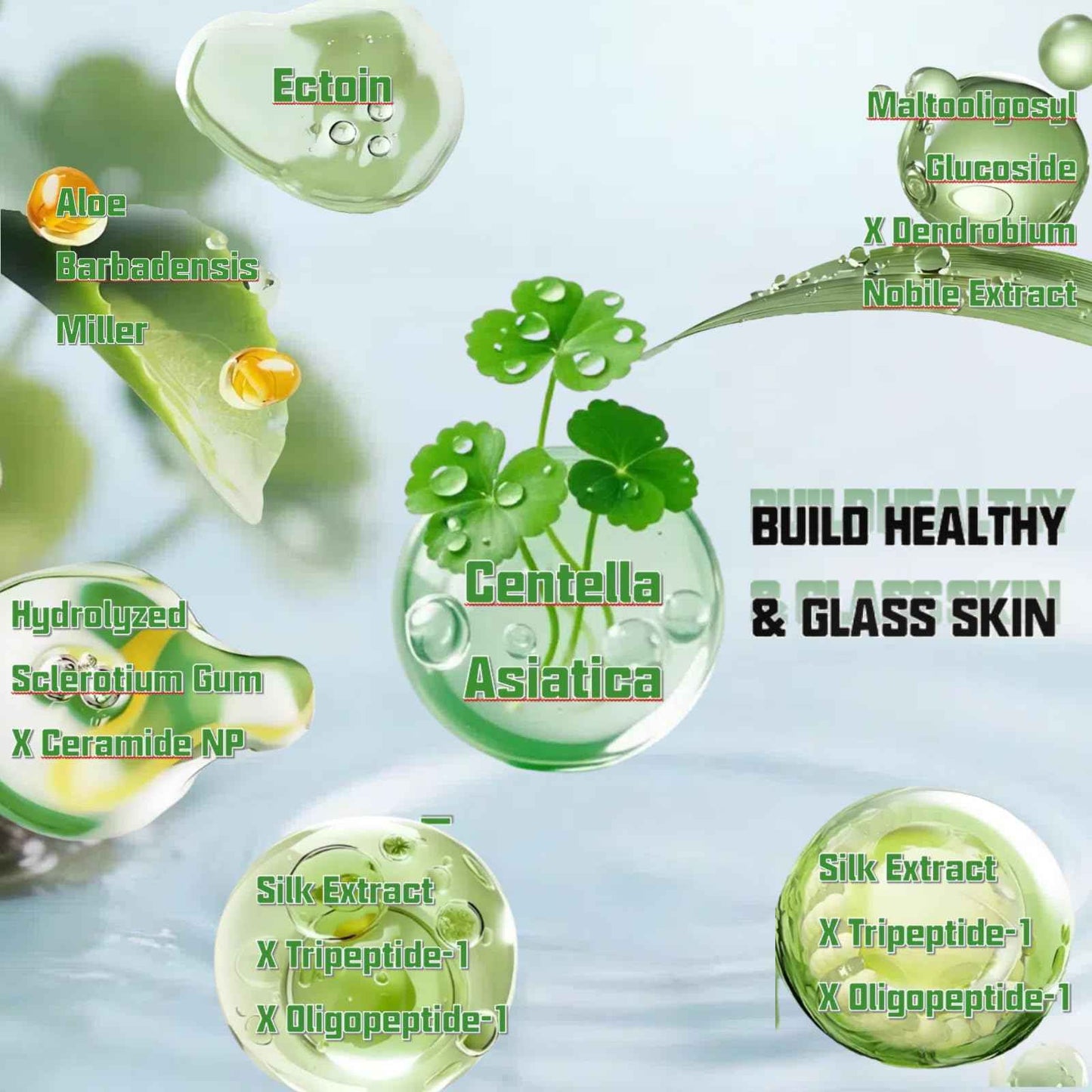 DTE NATURAL BEAUTY Centella Face Mask Sheet – Hydrating & Soothing Skincare for Sensitive & Dry Skin, Moisturizing Facial Masks for Women, Home Spa & Self-Care Gift Set