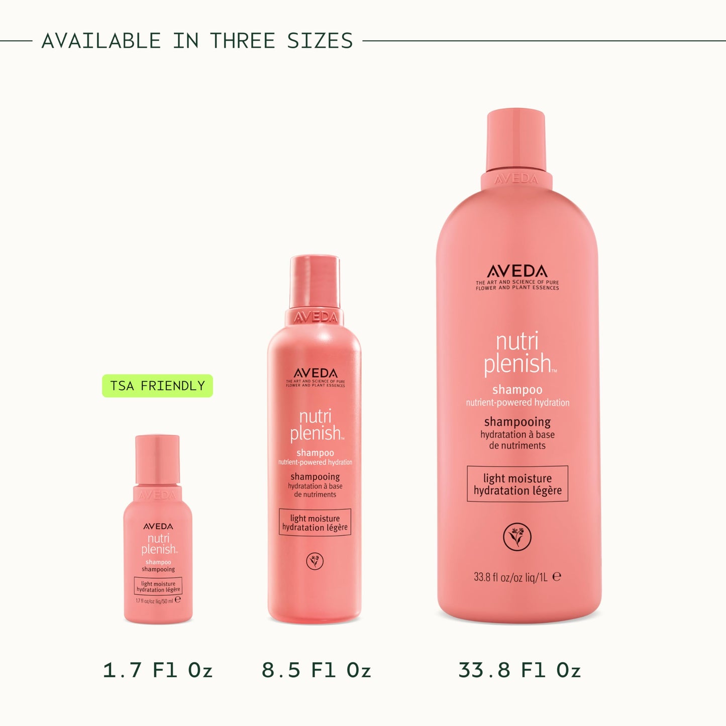 Aveda Nutriplenish Shampoo Light Moisture | Hydrating Shampoo for Fine to Medium Dry Hair | Organic Pomegranate Oil, Coconut Oil, Mango Butter | 93% Naturally Derived*, 8.5 Fl Oz