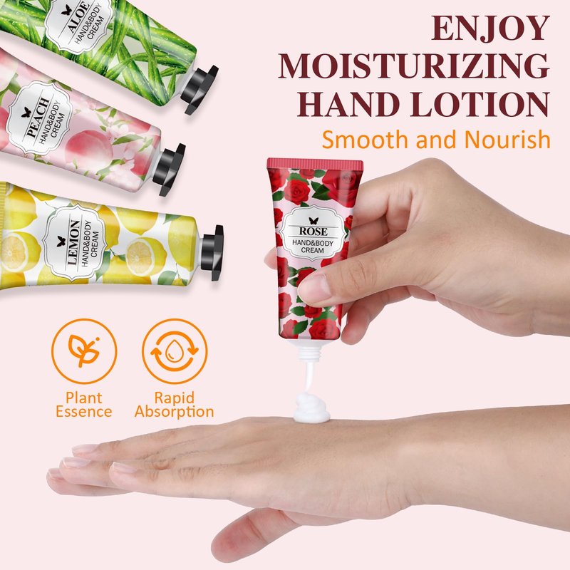 VESPRO 56 Pack Hand Cream Gifts Set, Mothers Day Gifts, Bulk Hand Lotion Travel Size for Dry Cracked Hands, Mini Hand Lotion for Nurses Week Gifts, Bridal Shower Favors and Teacher Gifts for Women