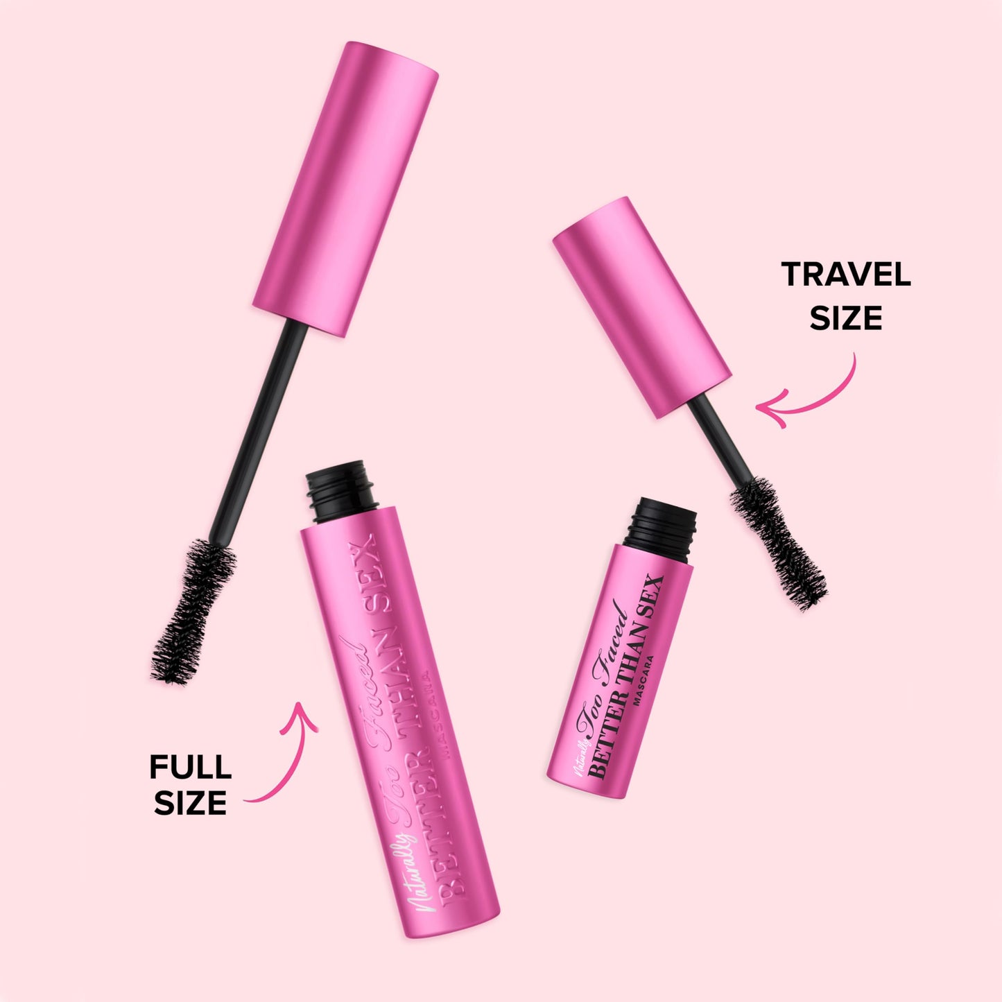 Too Faced Naturally Better Than Sex Mascara | Volumizing and Lengthening Mascara with Bamboo Fibers + Goji Berry, Nourishing for Sensitive Eyes, Vegan, Cruelty-Free Eye Makeup, Black, 0.27 Fl Oz