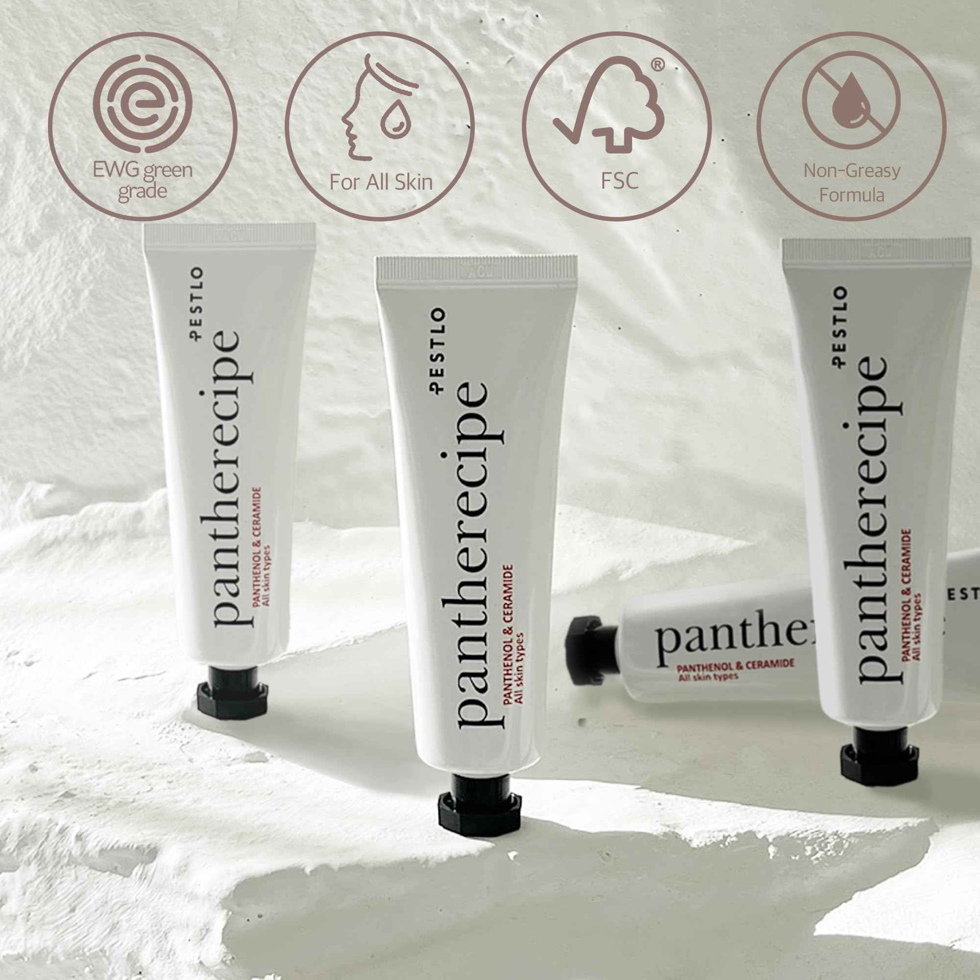 PESTLO Pantherecipe Cream 1.69 fl.oz./50ml - Hydrating & Soothing with Ceramide and Panthenol - Moisturizes, Strengthens Skin Barrier, EWG Green, Lightweight, Non-Greasy, for Day & Night