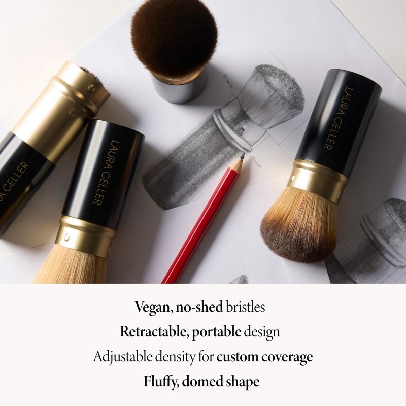 LAURA GELLER NEW YORK Cosmetic Professional Makeup Brushes - Cruelty-Free - 01 Retractable Airbrush Kabuki Brush