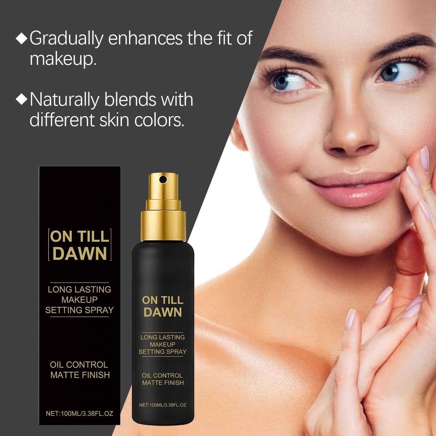 Make Up Setting Spray, Matte Finish Setting Spray for Makeup, Long Lasting, Natural Finish, Smudge Proof, Hydrating Face Mist for All Day Wear (100ML)