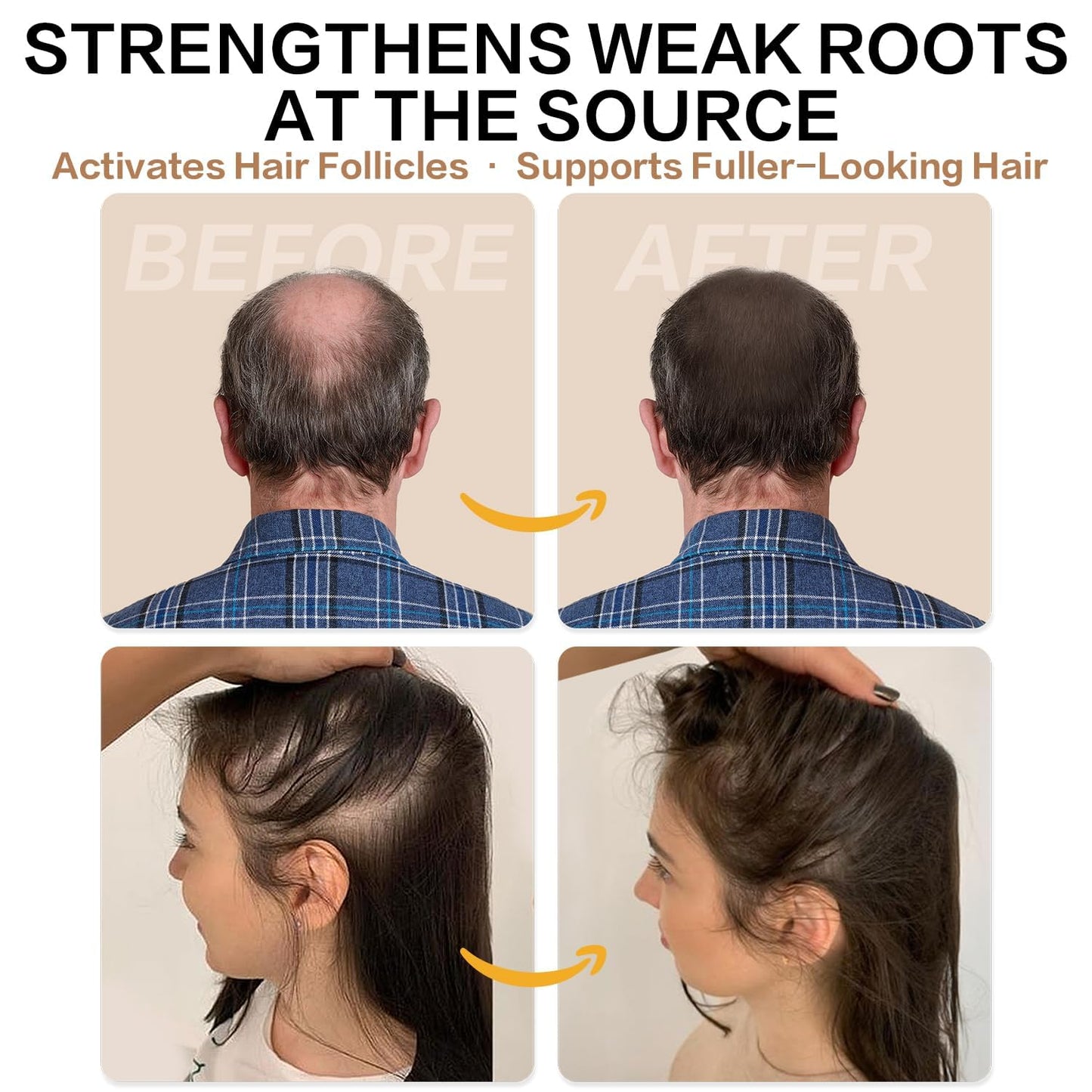 Root Activator Shampoo for Men: Hair Growth Shampoo for Thinning Hair - Natural Herbal Formula with Cooling Sensation -Hair Loss & Scalp Health