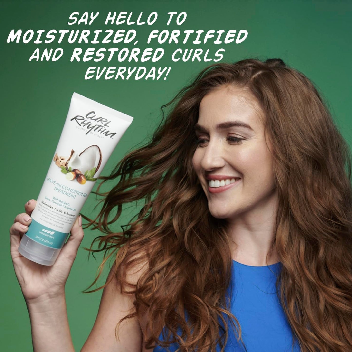 Curl Rhythm Leave-in Conditioner Treatment - Leave-in Conditioner for Curly Hair - Hair Moisturizer with Shea, Coconut, and Argan Oil - 4 pc