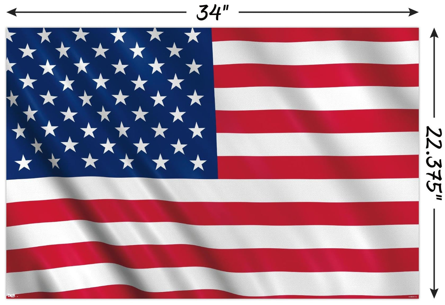 Trends International United States of America Flag Wall Poster 22.375" x 34"