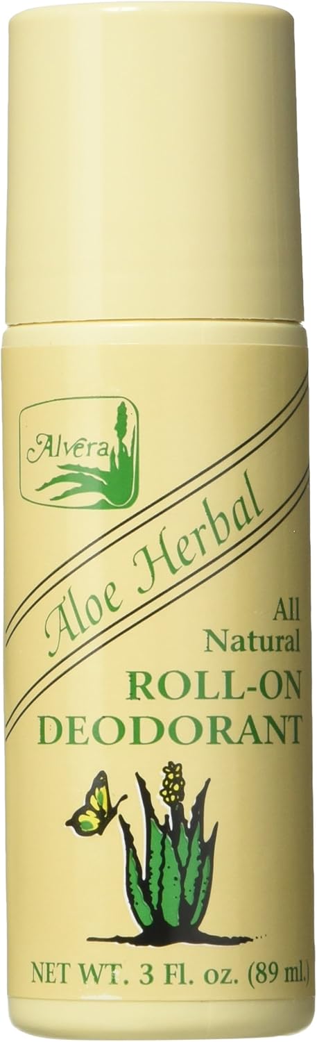 Alvera Aloe Herb Deodorant - Natural 3 Ounce Stick | Pack of 6