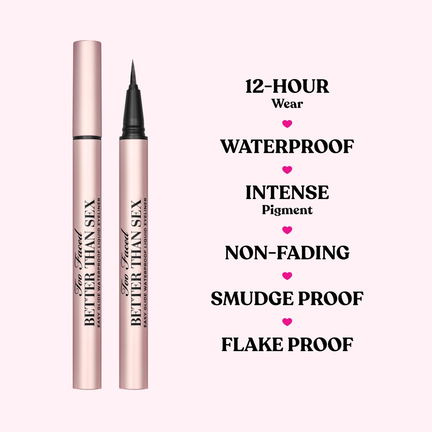 Too Faced Better Than Sex Easy Glide Liquid Eyeliner | Flake & Waterproof Liquid Eyeliner For Intense Pigment, 0.02 Fl Oz, Chocolate Brown