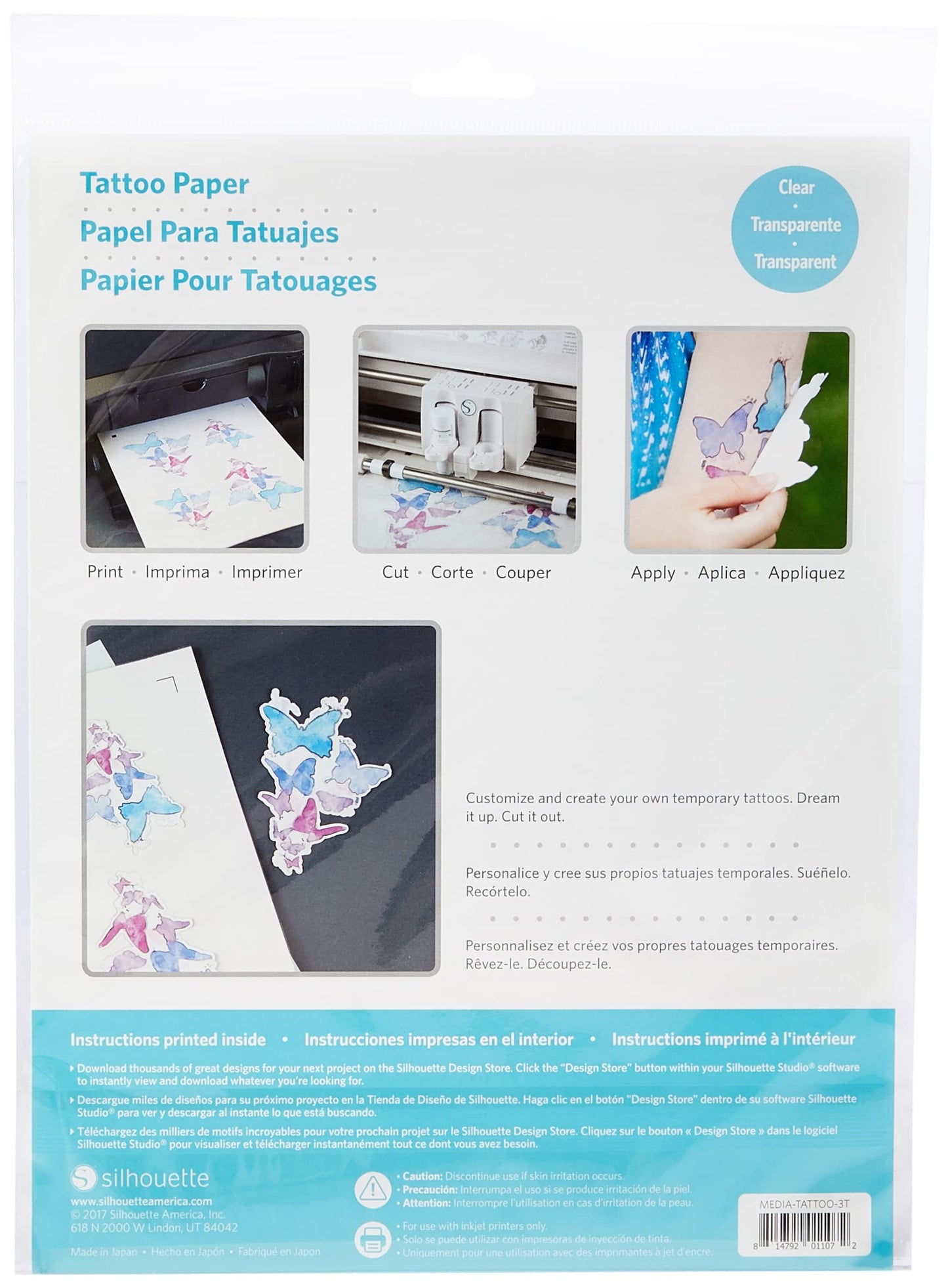 Silhouette Media-Tattoo Temporary Tattoo Paper