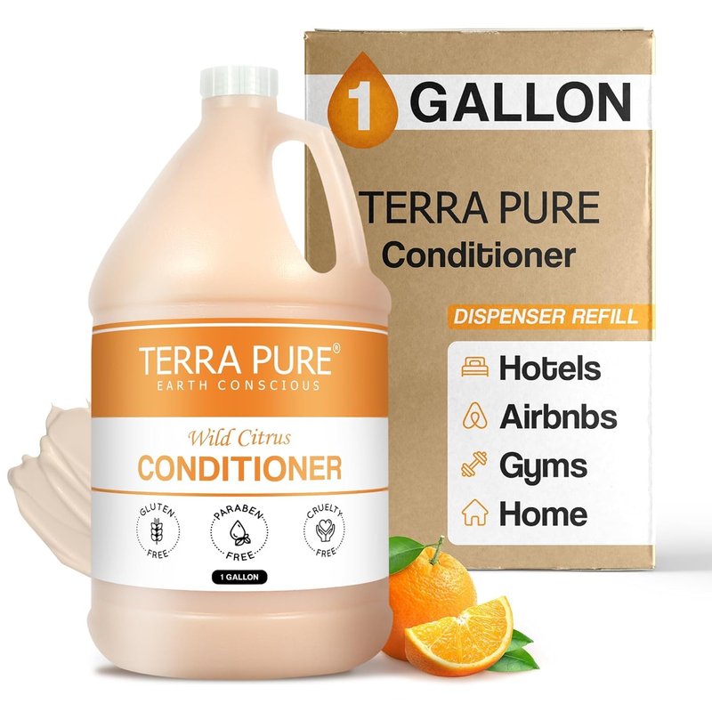 Terra Pure Conditioner - Luxury Hotel Toiletry 1 Gallon Refill | 128 oz for Soap Dispensers