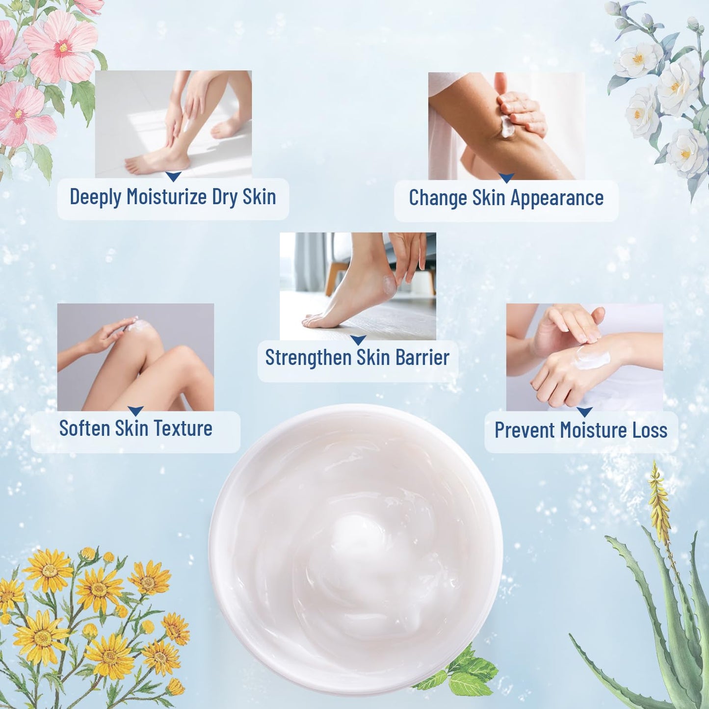 OUKEYA 42% Urea Cream to Soften & Smooth Dry, Rough Skin 5.29 oz, 2 Pack