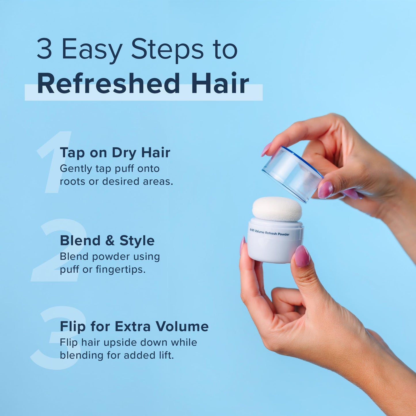 Truhair Airlift Volume Refresh Powder – Instant Hair Volume & Texture Powder for Men & Women - Absorbs Oil, Refreshes Roots & Extends Style Between Washes – Lightweight, Hydrating Formula – 0.21 Oz