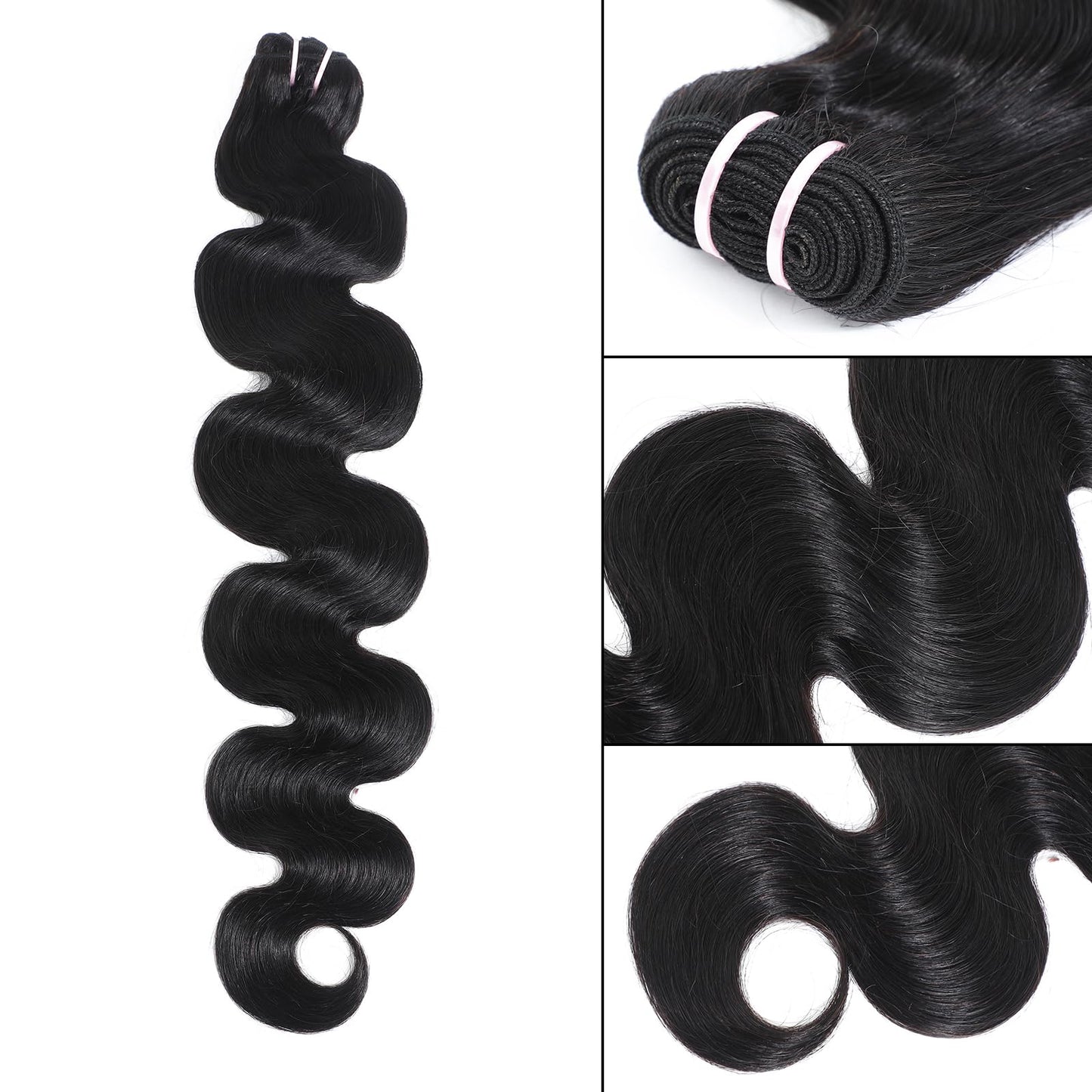 15A Raw Indian Human Hair Bundles Body Wave Bundles Human Hair,Triple Lifespan Virgin Remy Hair,No Tangle Shedding,Keep Texture Silky Soft After Multiple Washes (1 Bundle Natural Black, 14 inch)