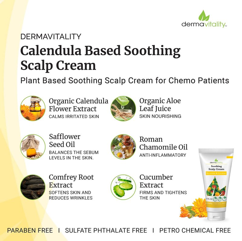 Dermavitality Soothing Moisturizing Scalp Cream Natural Organic Lotion for to moisturize and soothe scalp – 2 Ounces