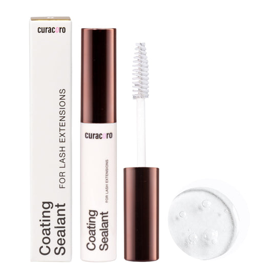 Curacoro 10ML Eyelash Coating Sealant - Professional Protective Topcoat for Long-Lasting Eyelash Extensions, Water-Resistance & Better Retention, Strong, Soft & Silky Lash Extensions