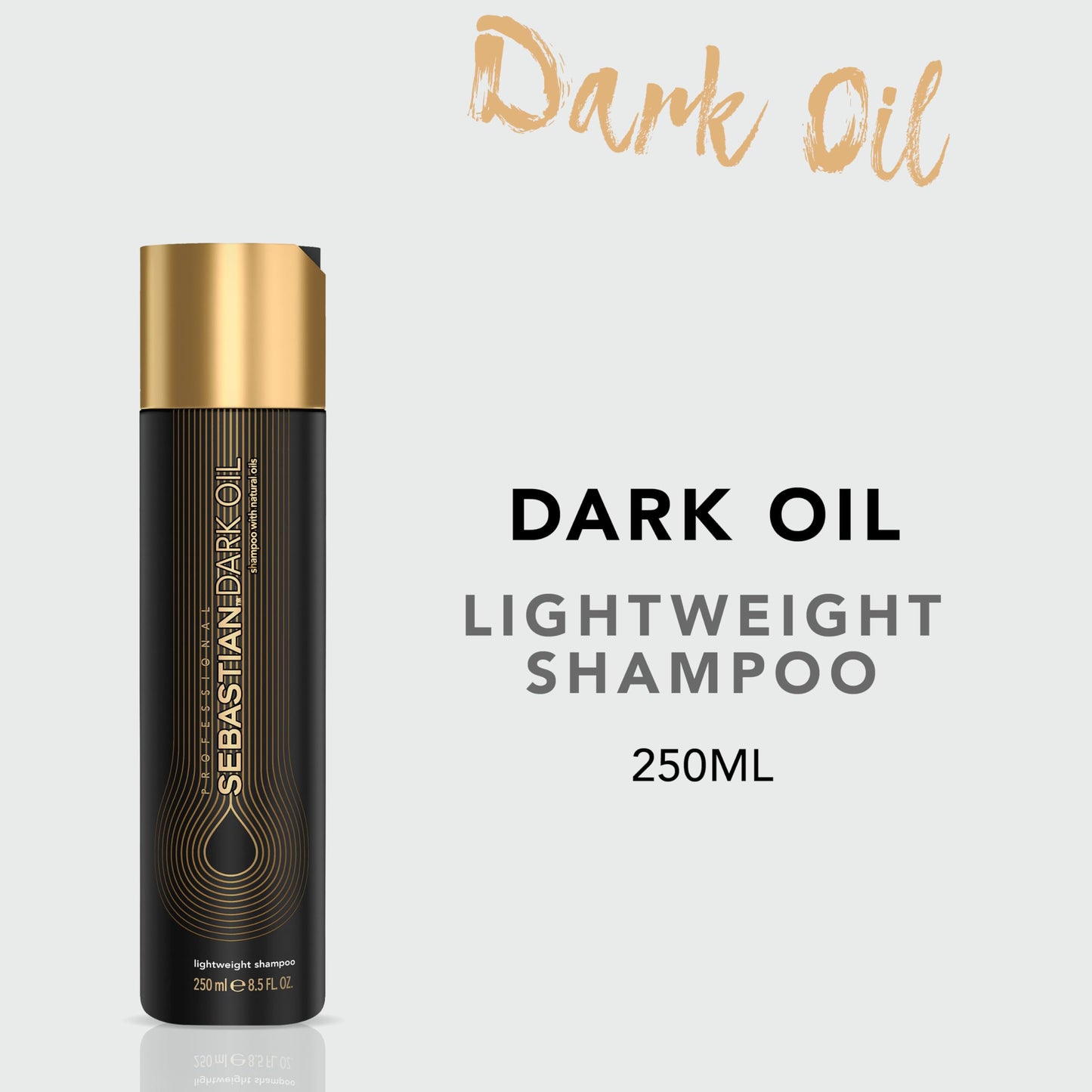 Sebastian Professional Dark Oil Lightweight Shampoo | Infused with Jojoba & Argan Oil | 8.4 fl oz