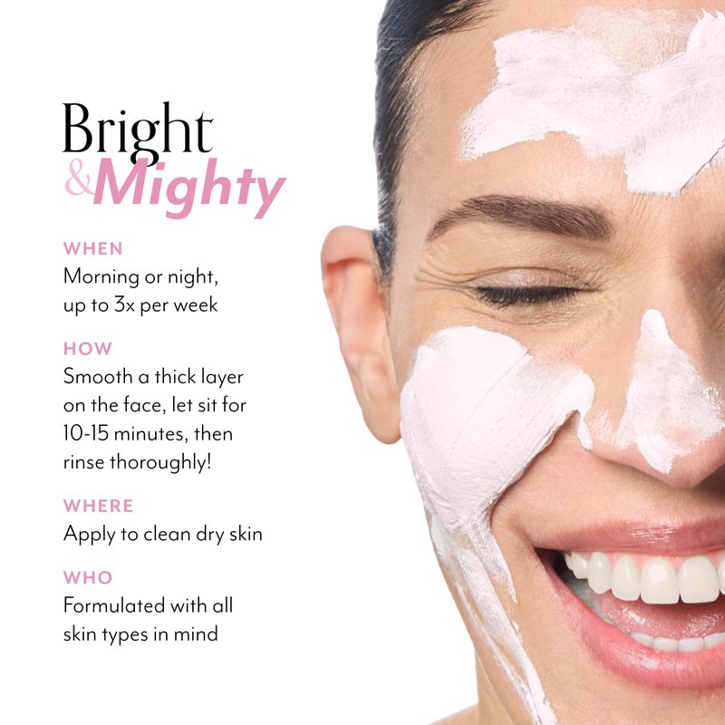 Bliss Mighty Marshmallow + Vitamin C Whipped Mask - Brighten & Hydrate Skin with Marshmallow Root, Vitamin C Powerhouse Blend, Zinc PCA and Olive Leaf Extract - 1.7 Oz