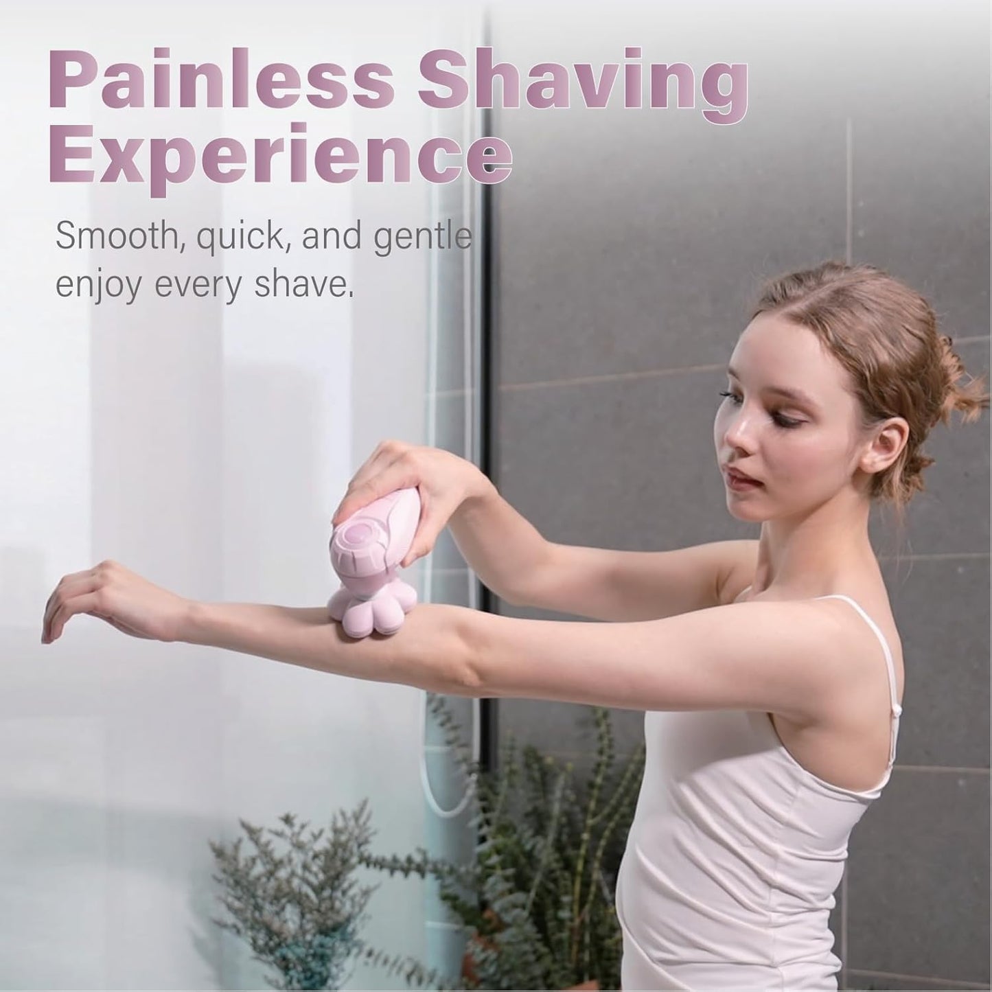 3-in-1 Electric Razor for Women - Painless Bikini Trimmer & Body Shaver | IPX7 Waterproof, Rechargeable Pink Design