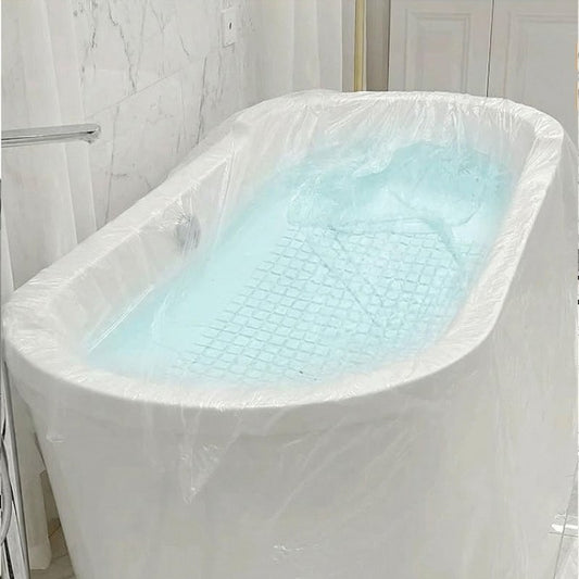 Disposable Bathtub Cover 24 Pcs, Large Plastic Bathtub Liner Bag for Travel and Household, Bath Film Bag for Bath Tub (102x47 inch)
