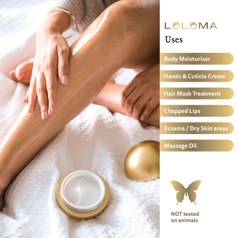 Loloma Fiji Organic Virgin Coconut Oil, Nature’s purest moisturizer for Babies and you. Through a natural process, scent is reduced, texture improved for greater absorption. Pure nature, no chemicals.