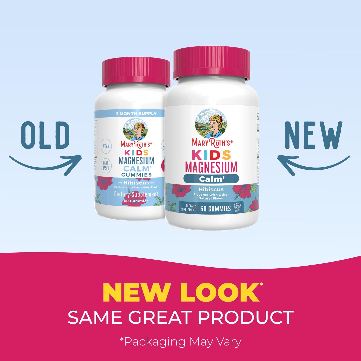 Kids Magnesium Calm Gummies by MaryRuth's | Sugar Free | 50mg Magnesium Citrate Gummies for Kids 4+ | Bone Health | Calcium Absorption | Essential Mineral | Vegan | 60 Count | 2 Month Supply