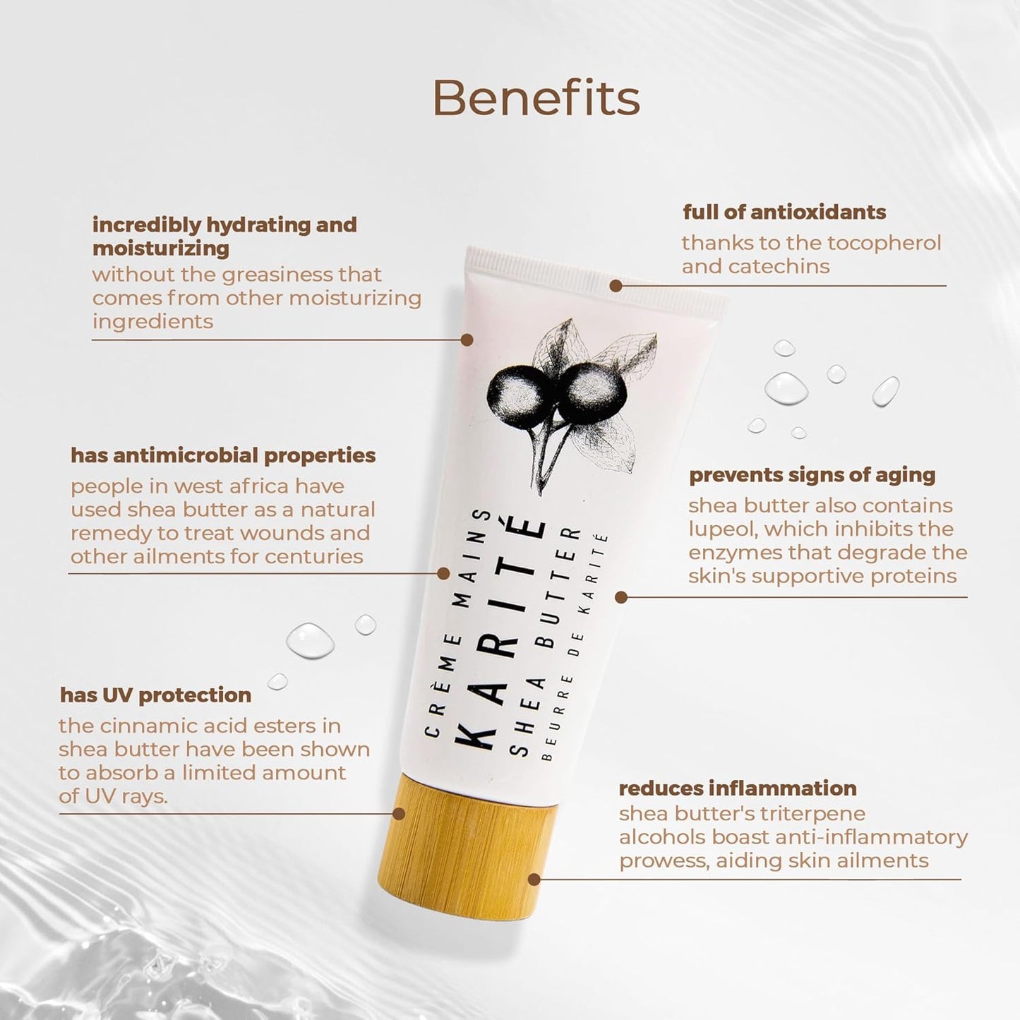 Shea Butter Hand Cream - Intense Moisturizing Lotion with Jojoba & Rosehip Oil | Organic & Hypoallergenic for Dry Hands