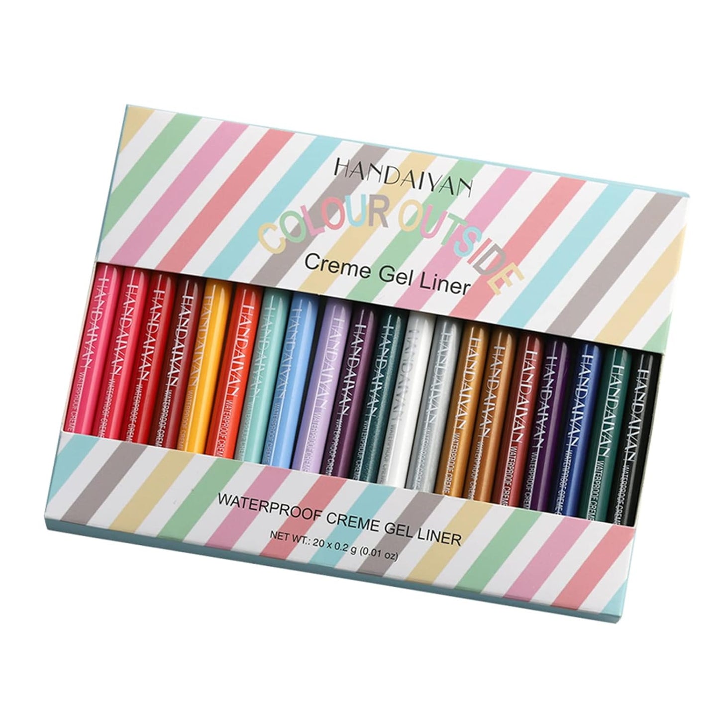 20 PCS Waterproof Colored Eyeliner Pencil Set - Long-Lasting Matte Shades | Multi-Functional Makeup Gift for Women