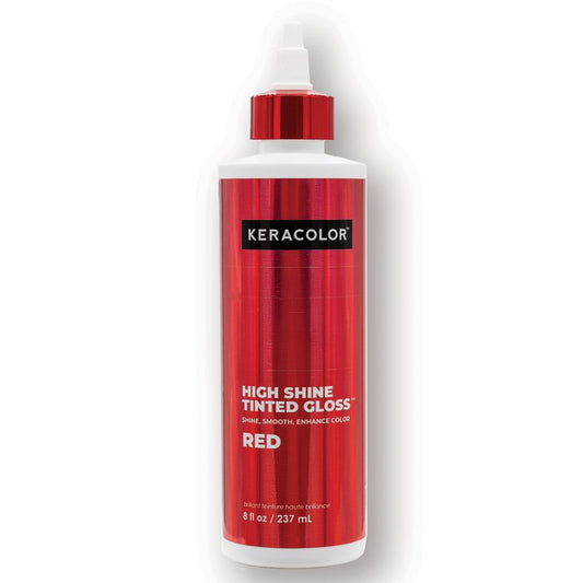 Keracolor High Shine Tinted Hair Gloss, In-Shower Hair Glaze, Sheer Color-Enhancing Glossing Treatment, Red, 8 Fl Oz