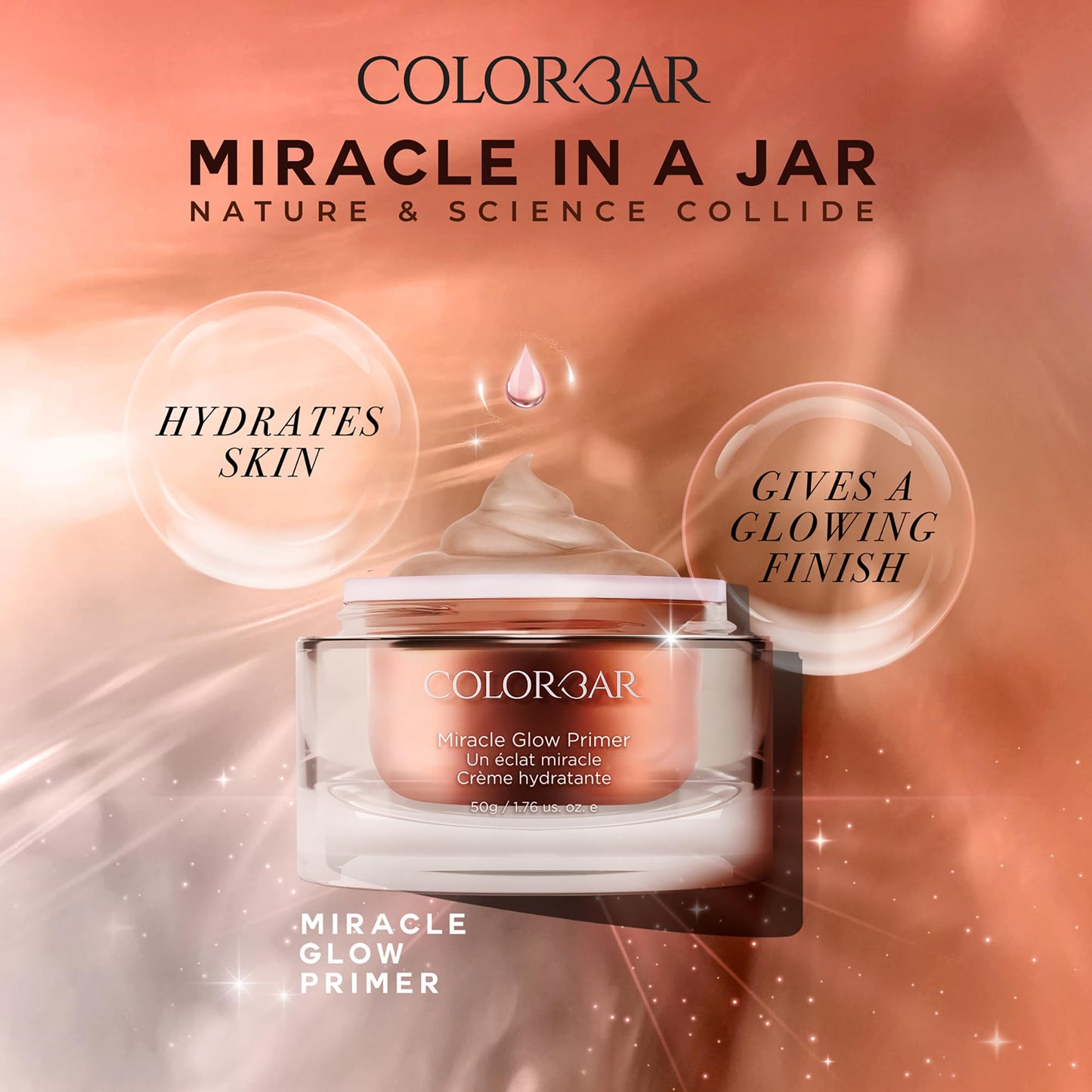 Colorbar Miracle Glow Primer - Makeup Primer Camouflages Visible Dark Spots and Blemishes - Face Primer with Vita Freeze for Youthful Skin - 1.7 oz
