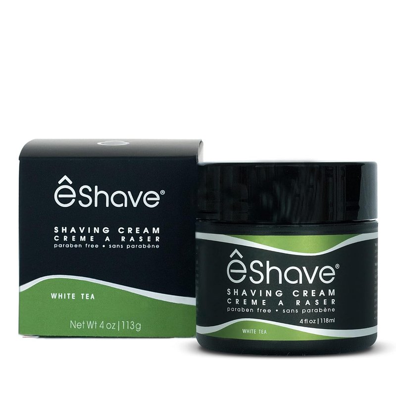 eShave Shaving Cream for Men - White Tea Formula | Prevents Irritation & Razor Burn, Rich Lather for a Smooth Shave