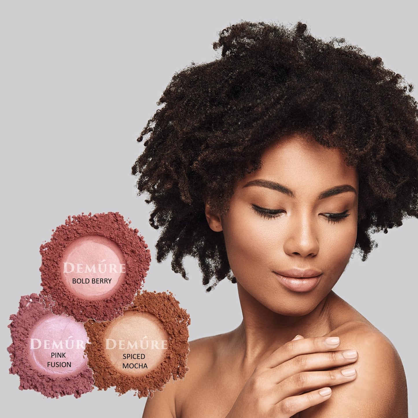 Mineral Make Up Blush, Loose Powder Makeup, Professional, Cruelty Free Makeup, Blush Powder By Demure (Spiced Mocha)