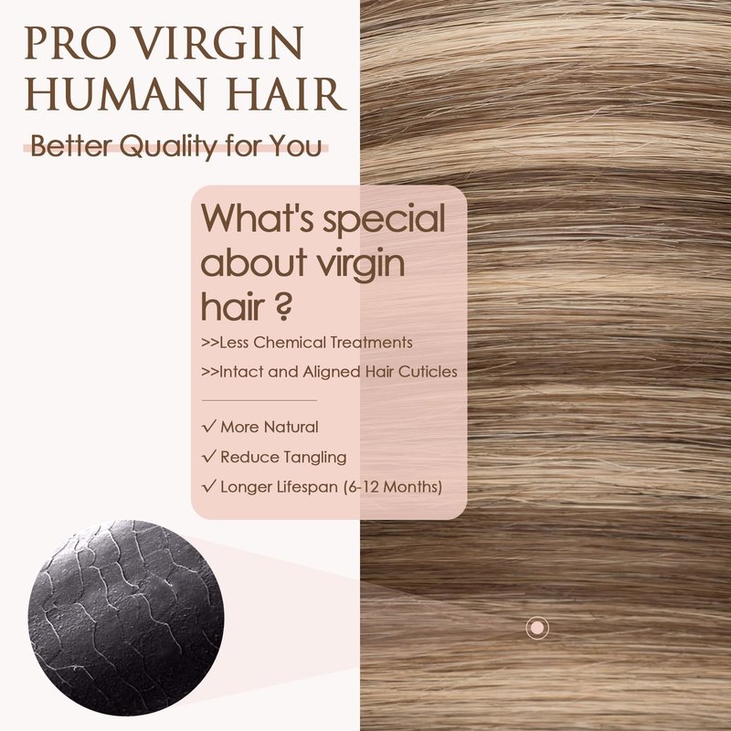 TESS Nano Bead Human Hair Extensions, Nano Ring Hairpieces Nano Tip Hair Extensions Pre-Bonded Seamless Look 50pcs/pack, 18 inch, #4RP27R Chocolate Brown Mixed Light Brown