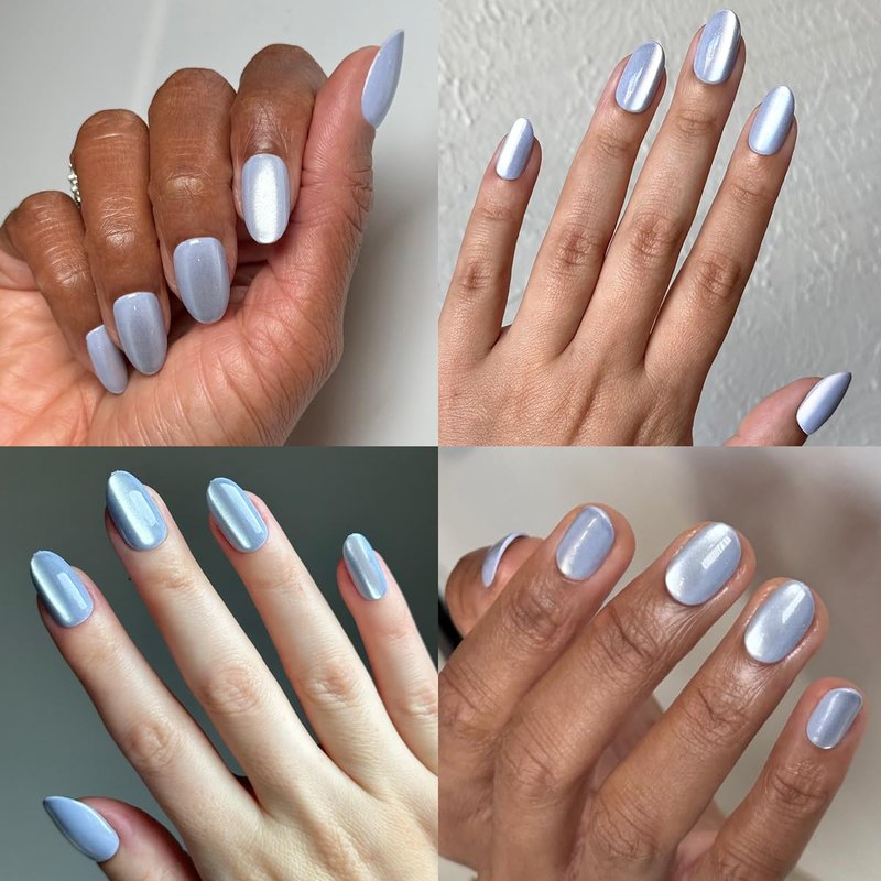 Press-On Nails - Olive & June Effects Super Stick | Oval Medium | 32 Tabs in 16 Sizes | Non-Toxic & Easy On-Off