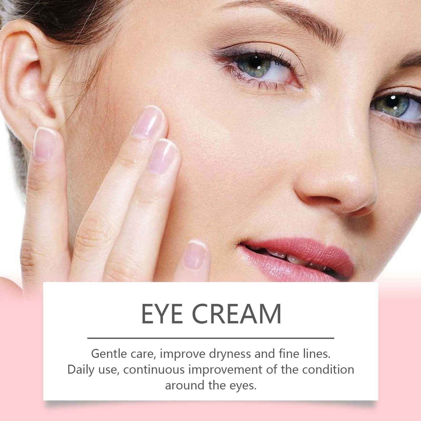 PDRN Pink Peptide Eye Serum Cream, Hydrating & Firming Eye Cream for Dark Circles, Anti-Aging Treatment Reduces Fine Lines, Uneven Skin Tone, Soothing Pink Moisturizer with Peptides, 1.01fl.oz (3)