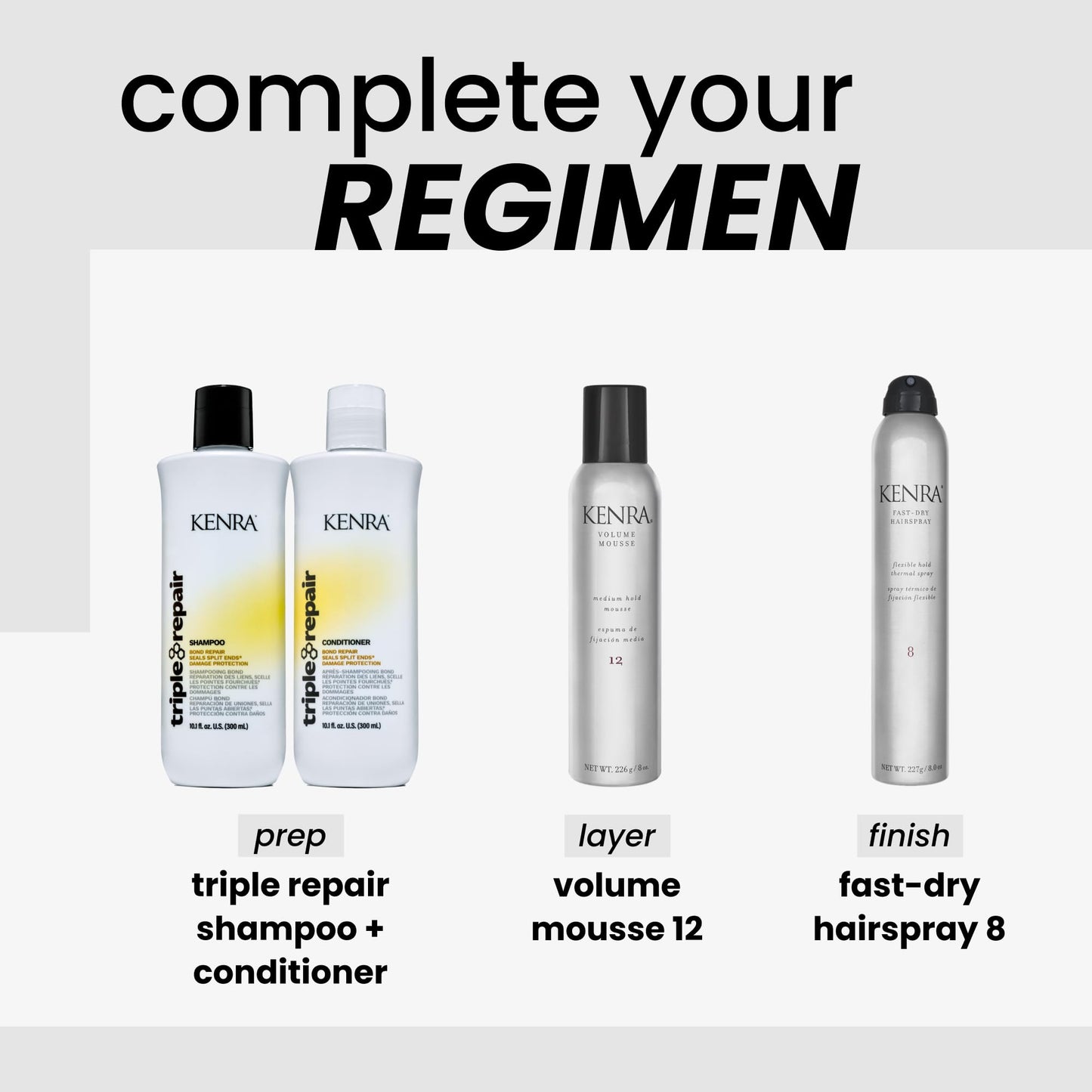 Kenra Professional Fast Dry Hairspray 8 | Flexible Hold Thermal Spray | Multifunctional Spray, Ideal For Both Styling & Finishing | Lightweight, Instant Control | All Hair Types | 8 oz