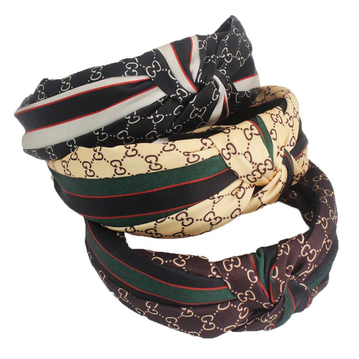 KouGeMou 3pcs Classic Style headband Good elasticity Not easily deformed Strong resilience headbands G