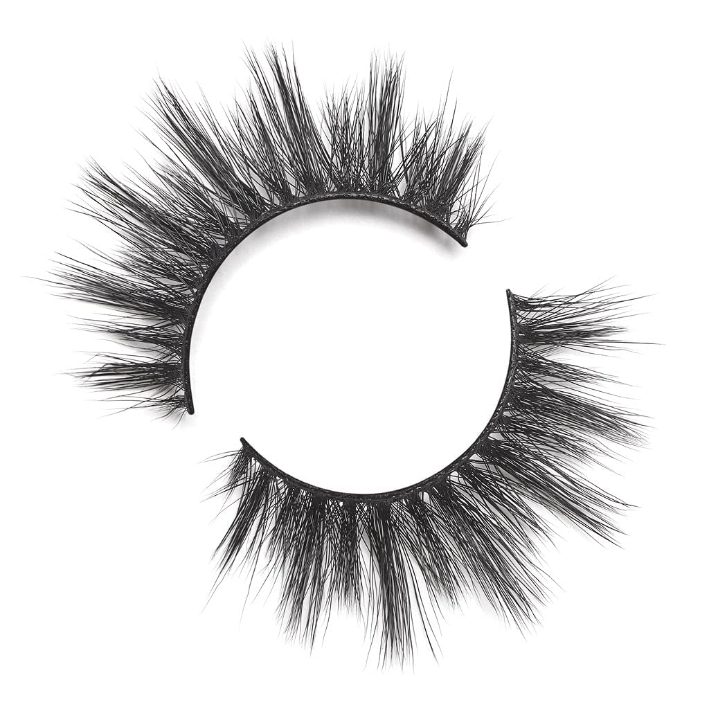 Lilly Lashes 3D Mykonos Faux Mink Strip Eyelashes, False Eyelashes Dramatic Look, Reusable False Lashes, Fake Lashes Pack, Lash Strips with Luxury Silk Like Fibers, No Lash Glue Included