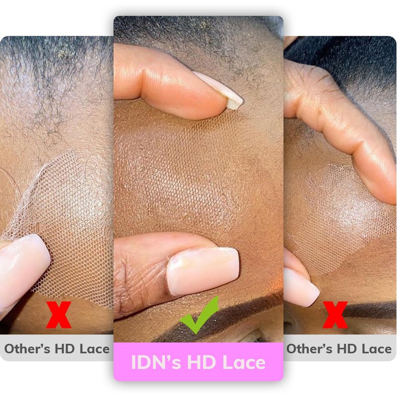 IDN BEAUTY SKINLIKE REAL HD 2x6 Lace Closure Human Hair Straight 14 Inch Bleached Single Knots HD Closure Ultra-thin 2x6 Lace Closure Virgin Human Hair 0.1 mm Pre Plucked Hairline Lace Closure