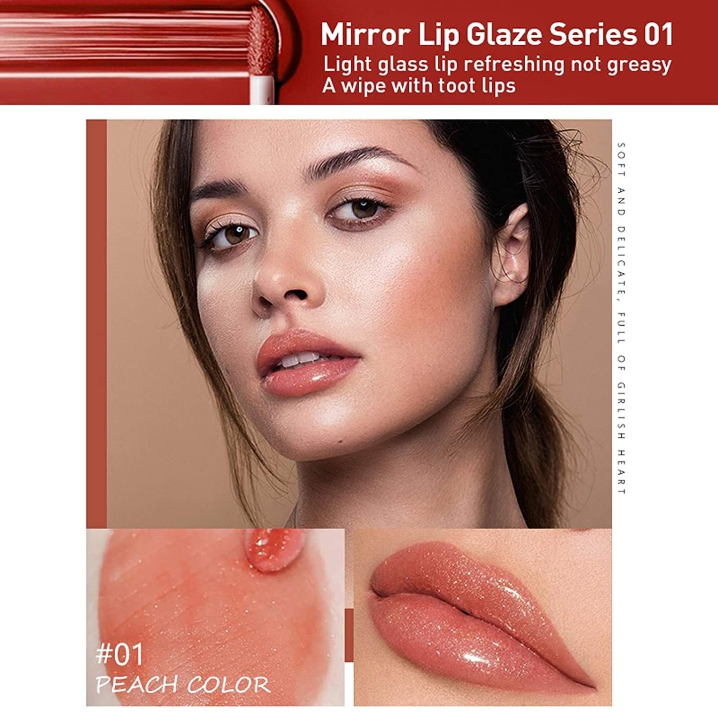MAEPEOR Shiny Glossy Lipgloss Set 8PCS Non-Sticky Moisturizing Lip Gloss Long-lasting High Shine & Shimmer Liquid Lipstick for Girls and Women (Shiny Glossy, Set 01)
