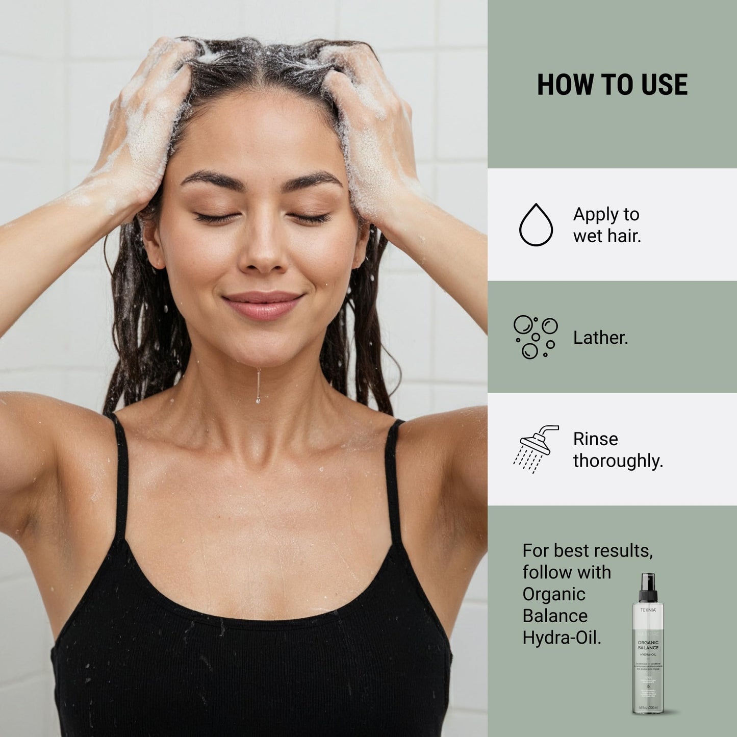 LAKMÉ Teknia Organic Balance Shampoo, Hydrating Shampoo, Hydration for Scalp and Hair, 20.3 Fl Oz