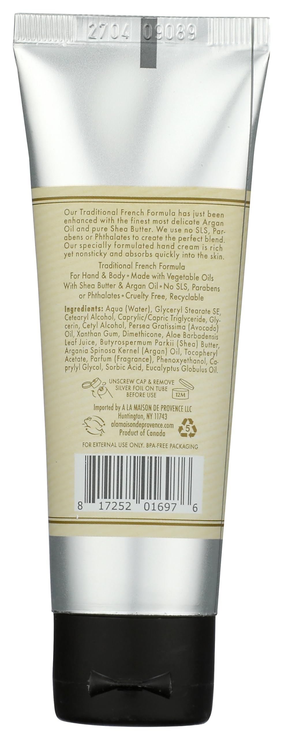 A LA MAISON White Ginger Hand Cream 1.7 oz, 1 Pack