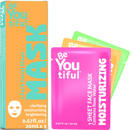 BeYoutiful Hydrating Face Mask Spa Set For Kids and Teens, Skin Care Facial