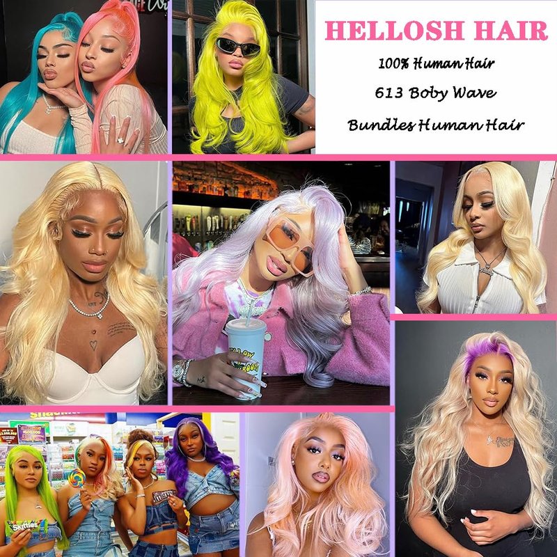 Blonde Body Wave Human Hair Bundles - 18 Inch 100% Unprocessed Brazilian Virgin Hair | 12A Grade, 1 Bundle