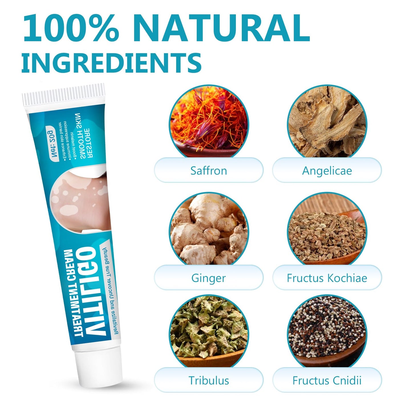 Vitiligo Cream| Effective Treatment of Skin Vitiligo, Reduce Uneven Skin Tone, White Spots, Promote Melanin Production of the Active Ingredients, Suitable for Both Men and Women, 20G