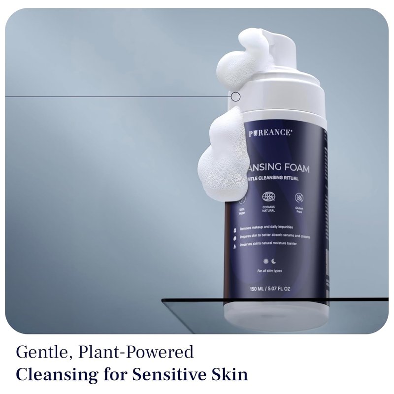 Cleansing Foam - Gentle Facial Cleanser for Sensitive Skin | With Calendula & Chamomile - 5.07 Fl Oz