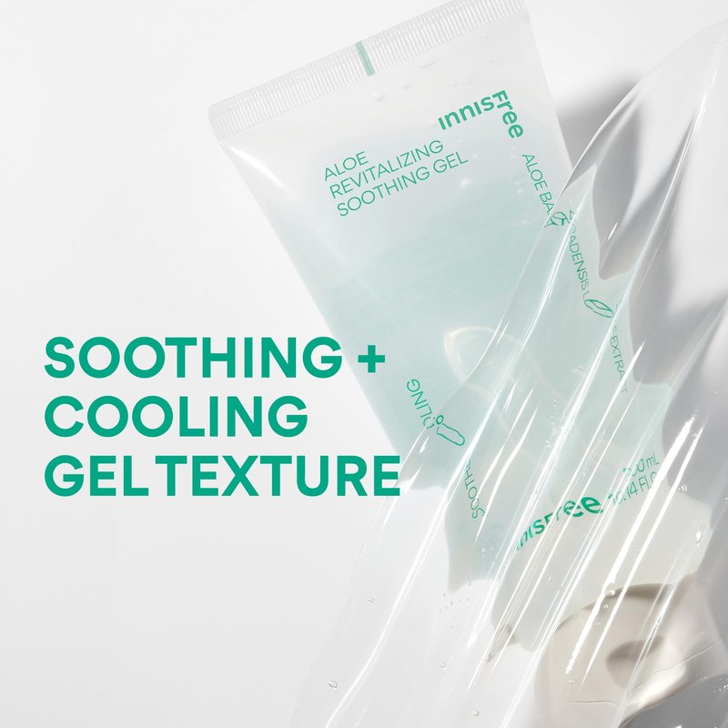 innisfree Aloe Vitalizing Soothing Gel | Hydrating Korean Face and Body Moisturizer | Soothe Dryness and Sunburns